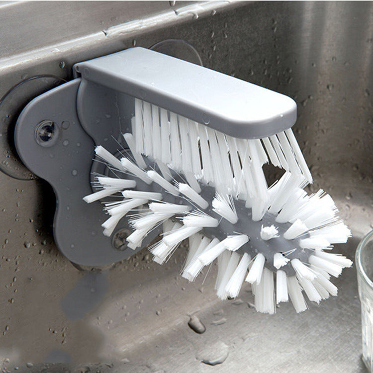 2 In 1 Cup Scrubber Glass Cleaner Bottles Brush