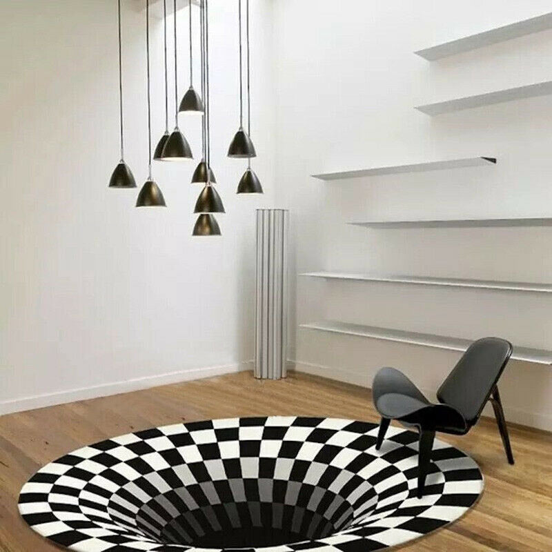 IllusionGlide™   |  3D Vortex Anti-Slip Illusion Rug