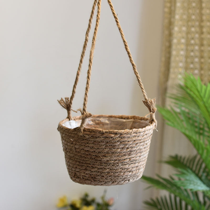 BloomWeave™  |  Hanging Woven Flower Pots Baskets