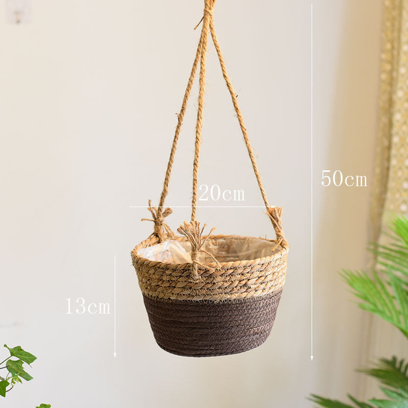 BloomWeave™  |  Hanging Woven Flower Pots Baskets