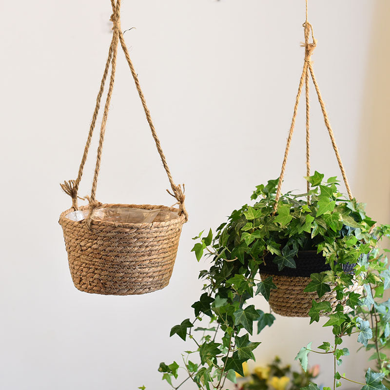 BloomWeave™  |  Hanging Woven Flower Pots Baskets