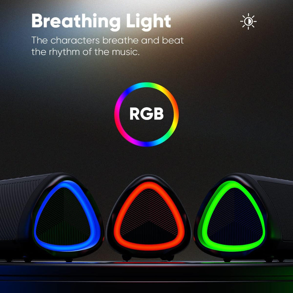 Portable 20W Wireless Speaker with RGB Lights & TWS