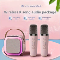 Mini Karaoke Machine with Wireless Mics