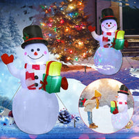 Christmas LED Lights Glowing Santa Tree Snowman