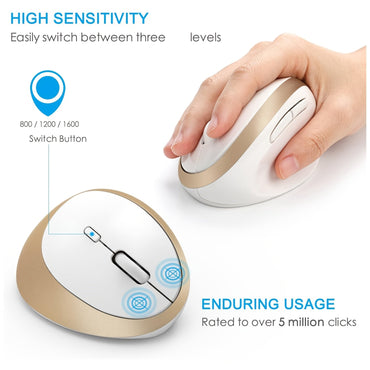 Ergonomic Wireless Vertical Mouse (Small Hands)