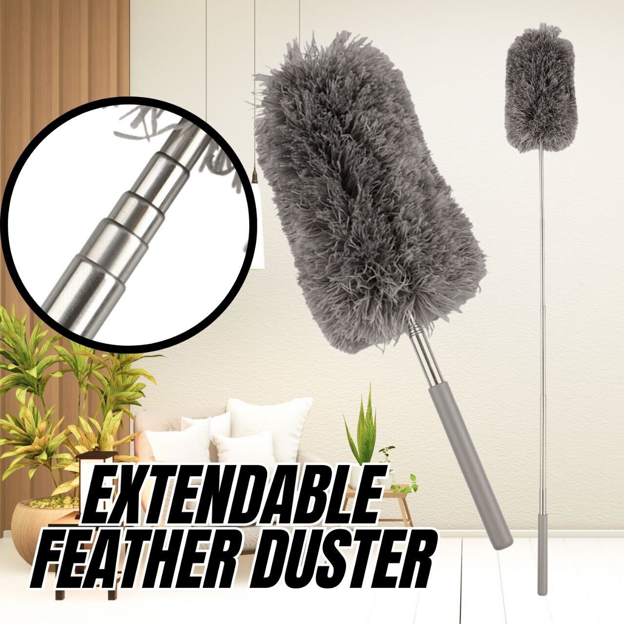 FlexiFeather™  |  Adjustable Soft Microfiber Feather Duster