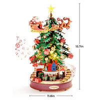 Wooden 3D Model Music Box Christmas Melody Tree