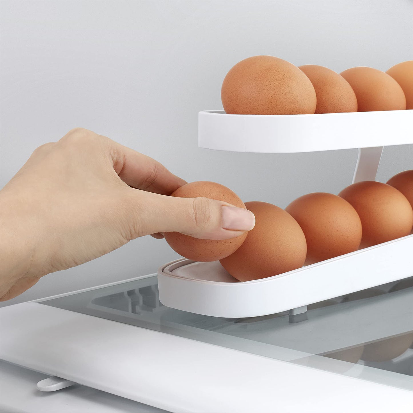 AutoScroll™  |  Automatic Scrolling Egg Rack Holder