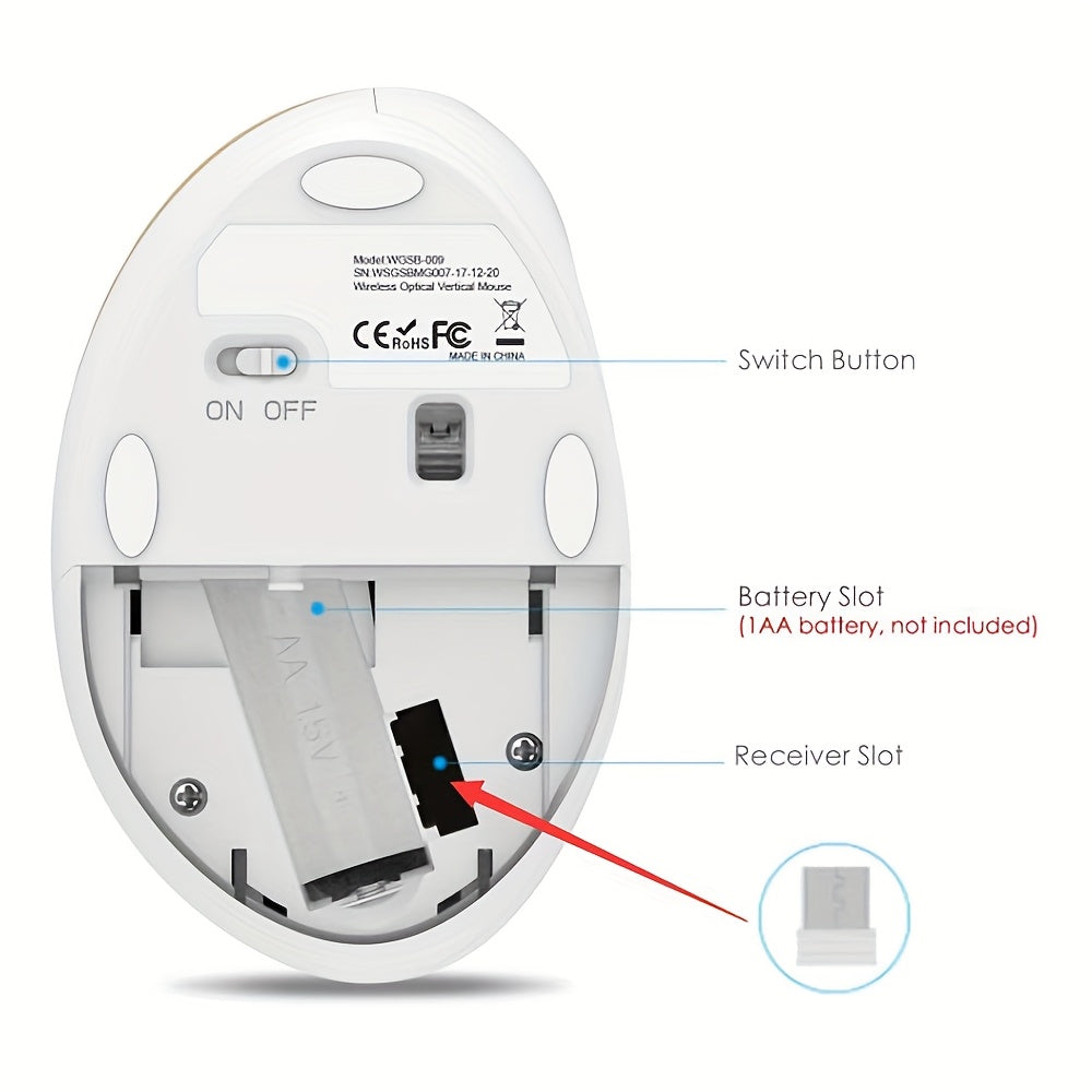 Ergonomic Wireless Vertical Mouse (Small Hands)