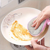 12-Pack Double-Sided Round Scouring Pads for Kitchen Cleaning