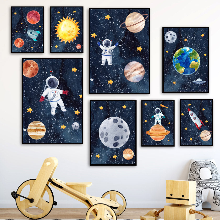 GalacticExplorer™  |  Canvas Astronaut Wall Art Painting