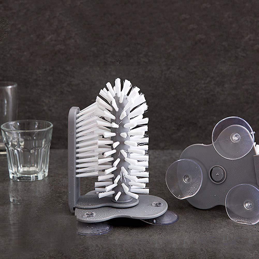 2 In 1 Cup Scrubber Glass Cleaner Bottles Brush