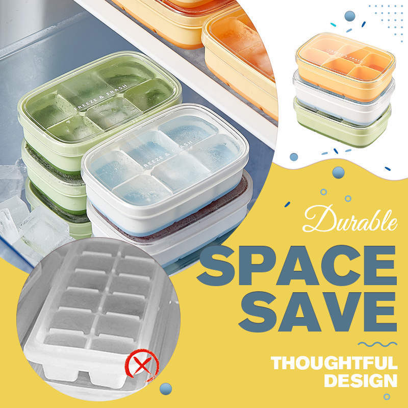 Silicone Ice Cube Mould With DIY Lid