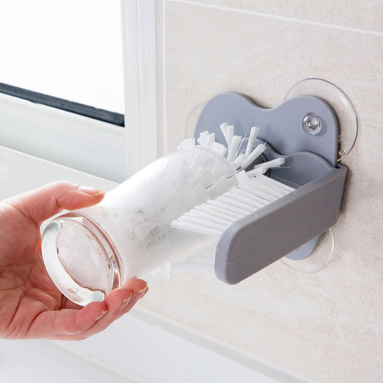 2 In 1 Cup Scrubber Glass Cleaner Bottles Brush