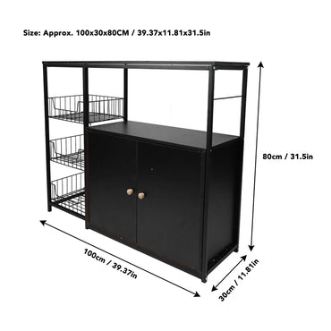 Shelf Organizer Rack Kitchen Storage Cabinet Floor Standing